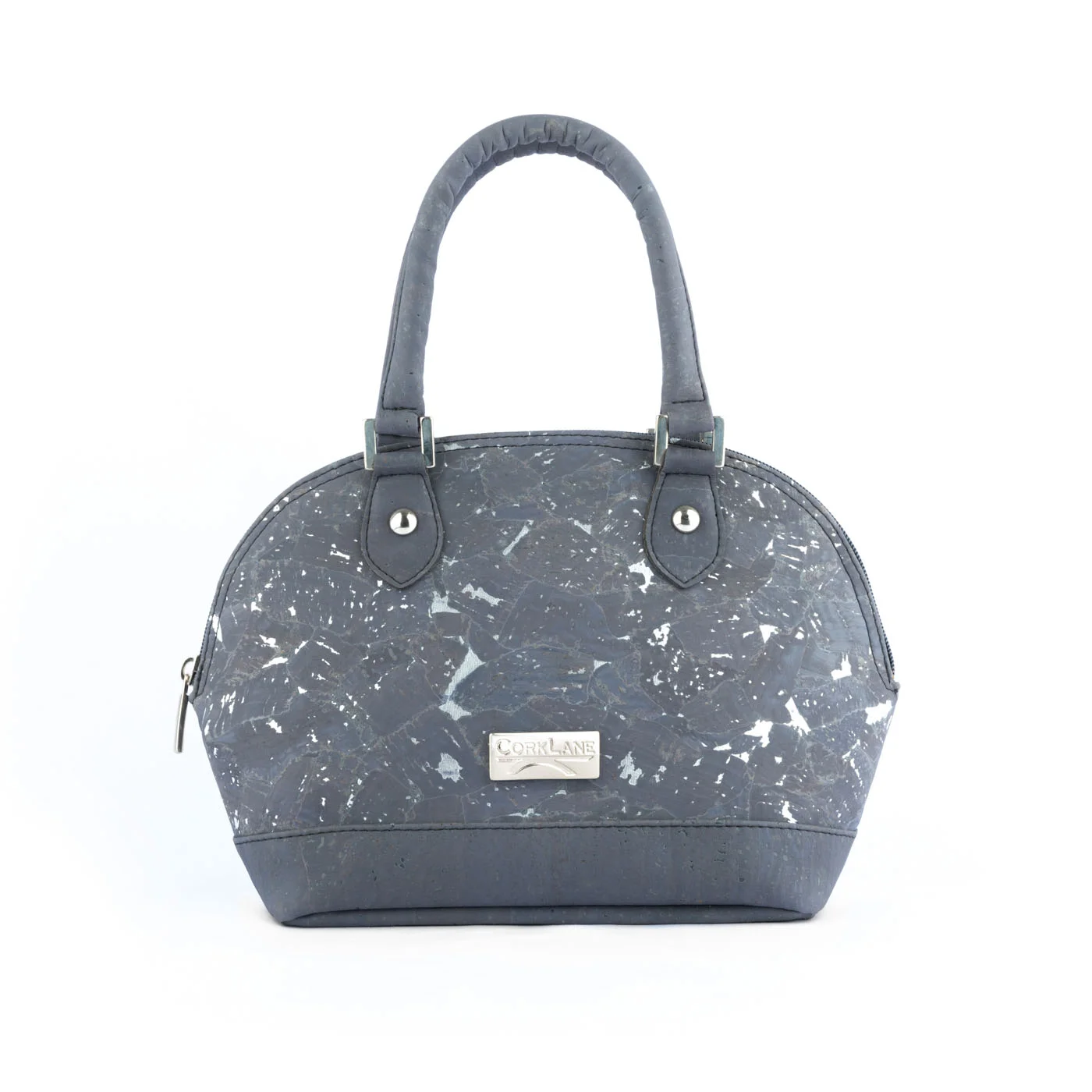 Glossy Marble Dome bag Charcoal Grey